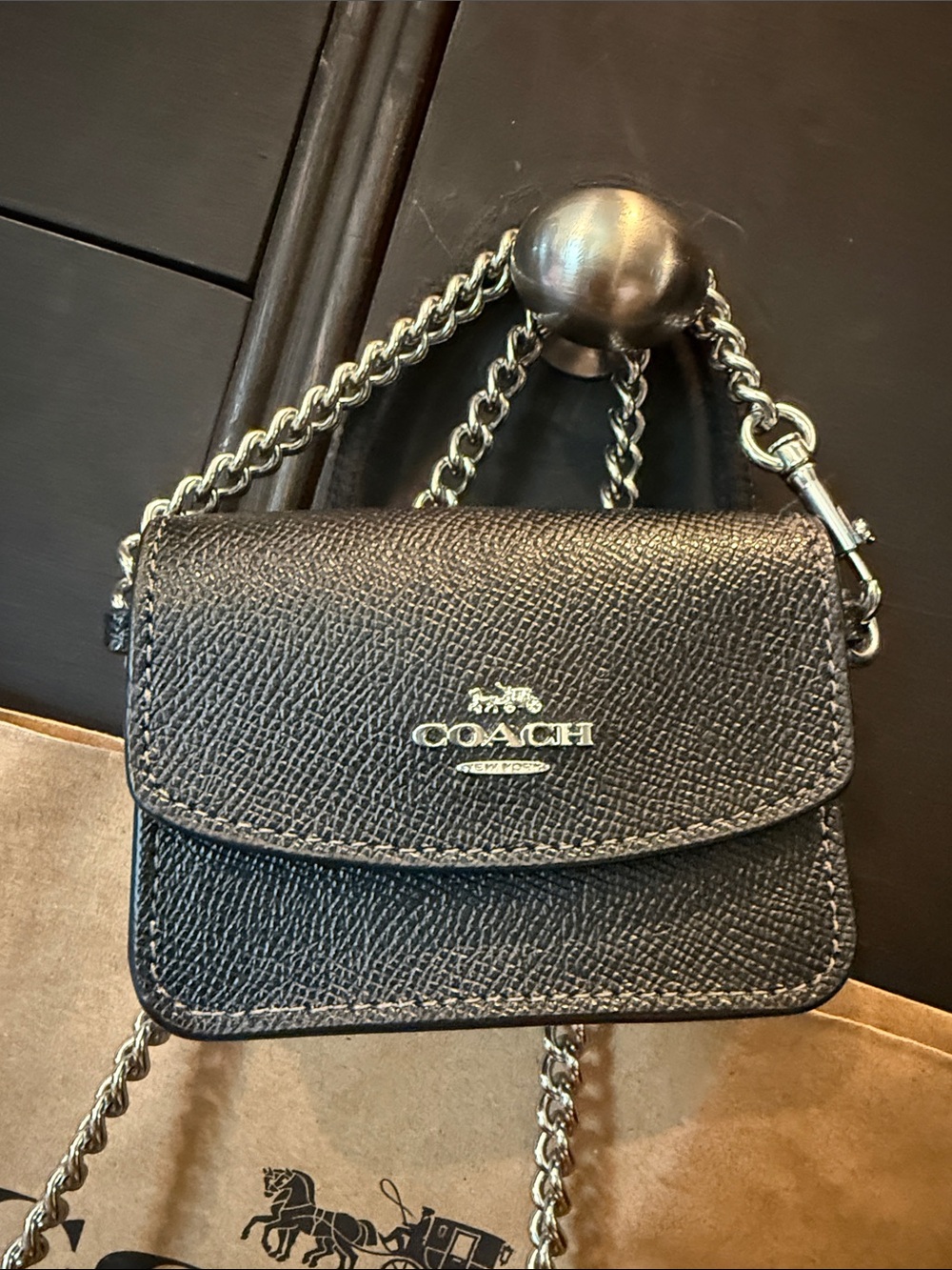 Coach Two-Tone Crossbody Bag — White & Black - Picture 3 of 8